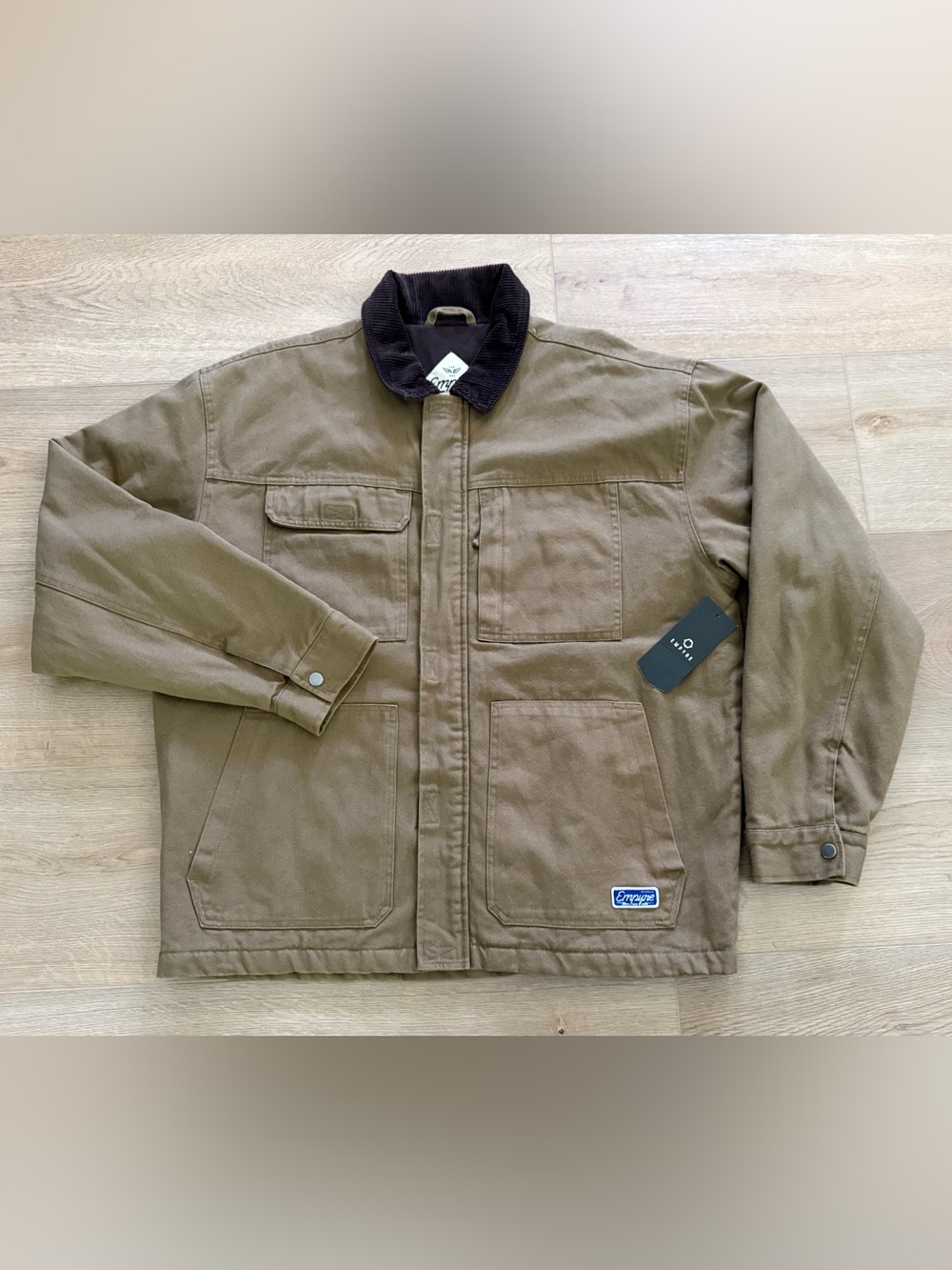 NWT Empyre Grind Chore Canvas Jacket Tan XL Quilted